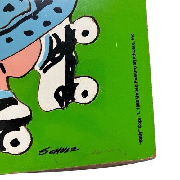 Vintage Playskool Peanuts Roller Skating Sally Wooden Puzzle - Picture 3 of 4